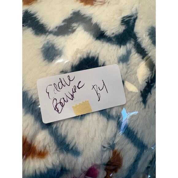 Eddie Bauer Womens Midweight Plush Quarter Zip Fleece Pullover, Vanilla Aztec, M - Picture 9 of 9